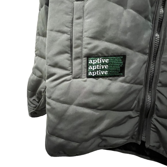 APTIVE Gray Hooded Ski Jacket XL - Picture 7 of 12